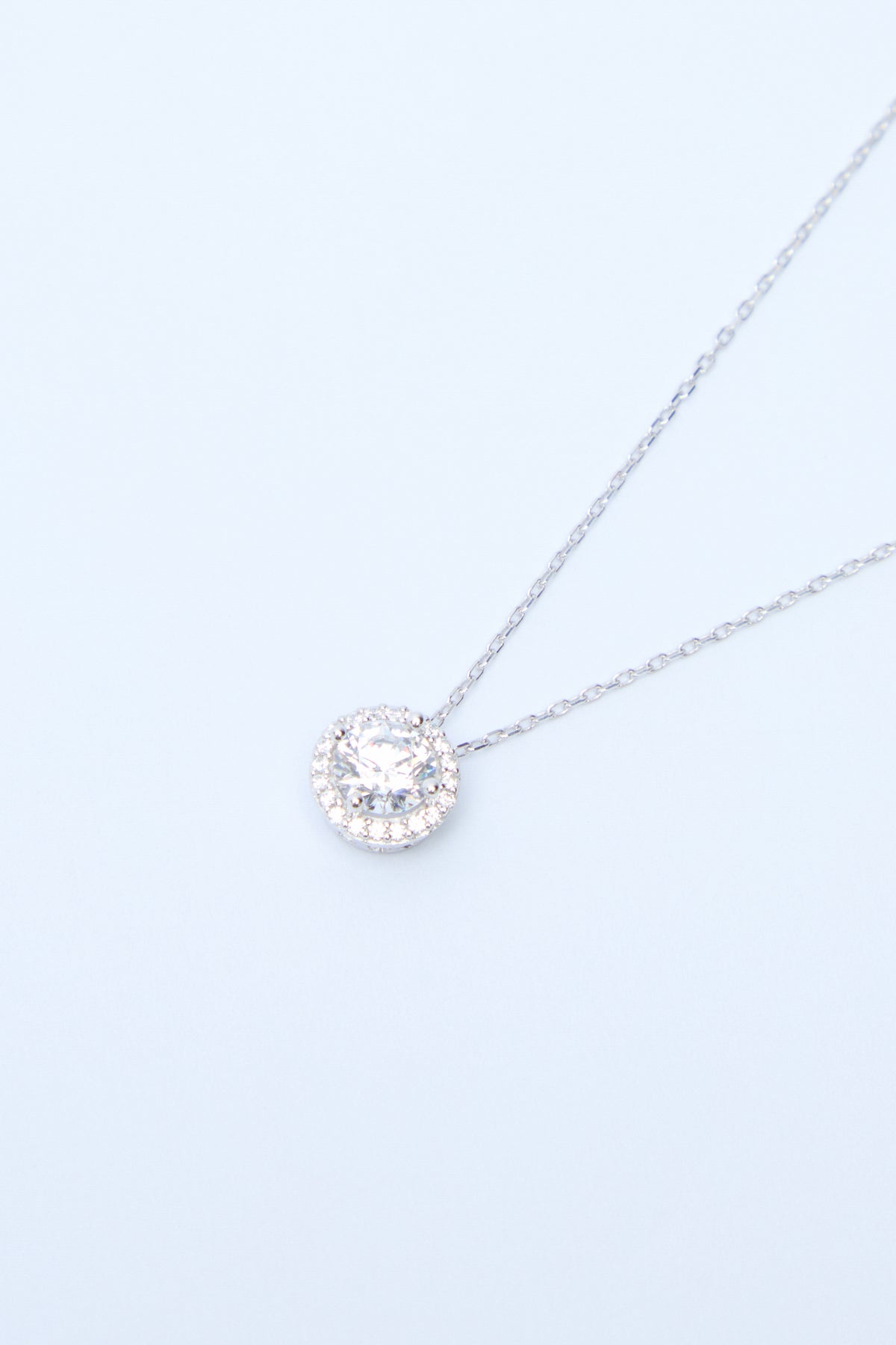 Diana  925 Ayar Gümüş Swarovski Tektaş Kolye