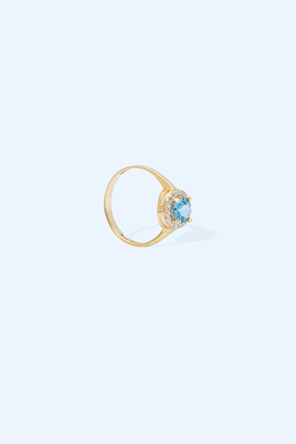 Lunar 925 Ayar Gümüş Renkli Taşlı Yüzük I Topaz